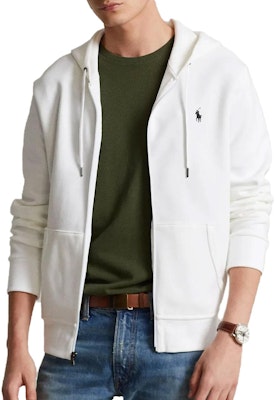 Polo Ralph Lauren 纯白拉链连帽卫衣长袖款式 710881517006 Lookbook Polo Ralph Lauren 纯白拉链连帽卫衣长袖款式 710881517006