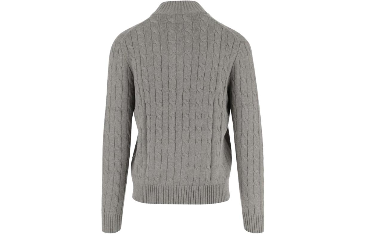 Polo Ralph Lauren  Solid Zip-Up Mock Neck Sweater Gray 710899975-002 圖 3