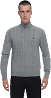Shop Polo Ralph Lauren 灰色拉鍊立領毛衣 710899975-002