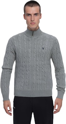 Polo Ralph Lauren 灰色拉鍊立領毛衣 710899975-002 Shop Polo Ralph Lauren 灰色拉鍊立領毛衣 710899975-002