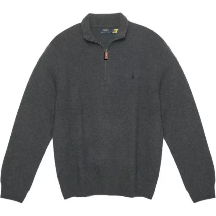 Order Polo Ralph Lauren  Solid Zip High Neck Knit Sweater Grey. 710892482-014