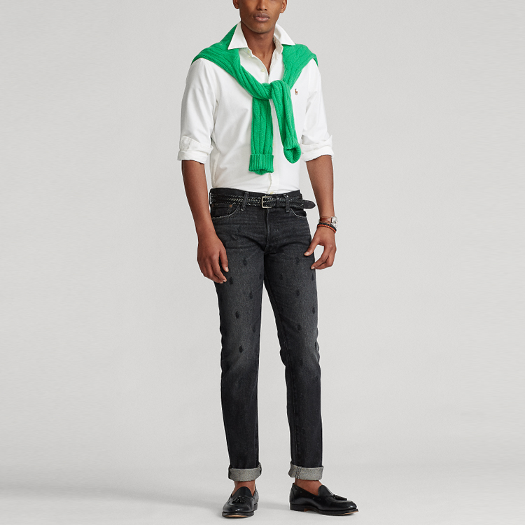 Shop Polo Ralph Lauren Jeans Potongan Lurus dengan Rekaan Sulaman. MNPODNM10920160