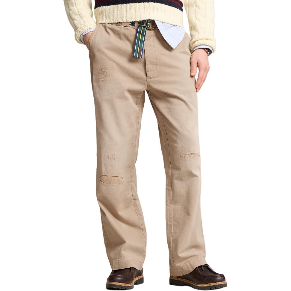 Shop 폴로 랄프 로렌 스트레이트 레그 릴렉스 핏 청바지 데저트 카키 MNPOPNT14G20631