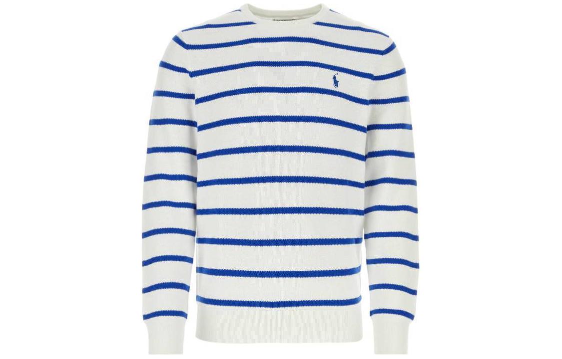 Polo Ralph Lauren  Striped Crewneck Sweater Blue Long Sleeve. 710934106-001
