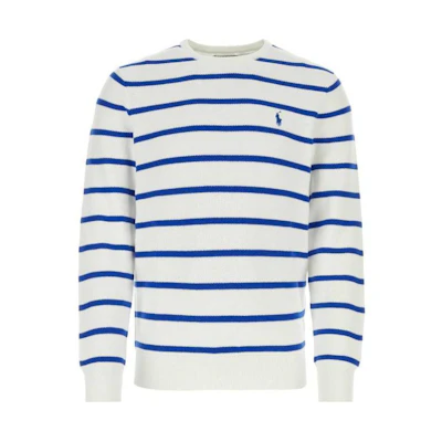 Polo Ralph Lauren Striped Crewneck Sweater Blue Long Sleeve. 710934106-001