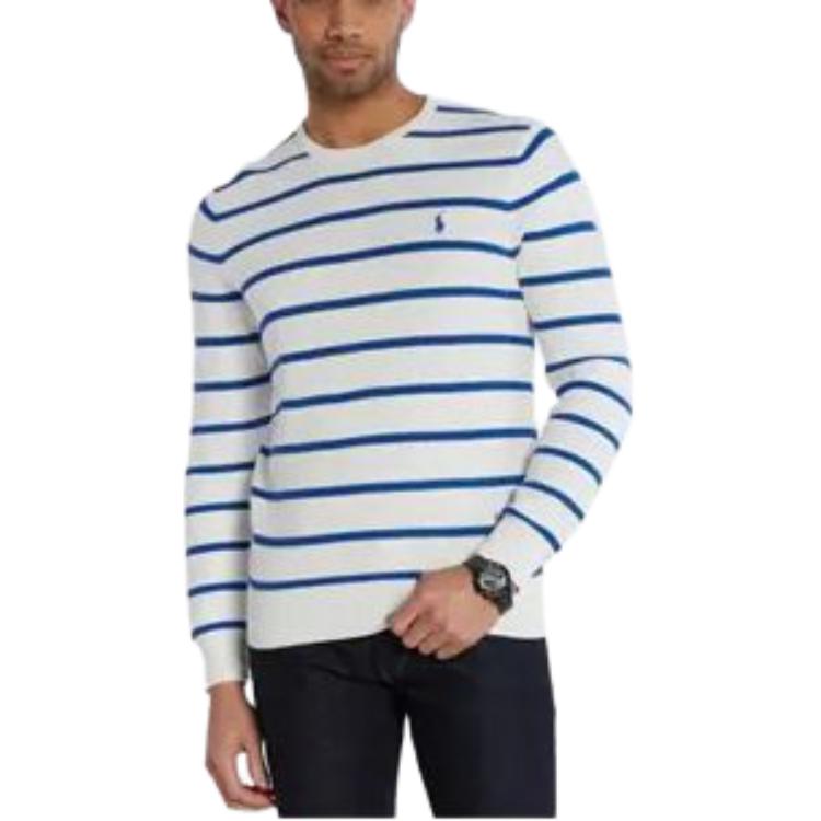 Polo Ralph Lauren  Striped Crewneck Sweater Blue Long Sleeve. 710934106-001 圖 4