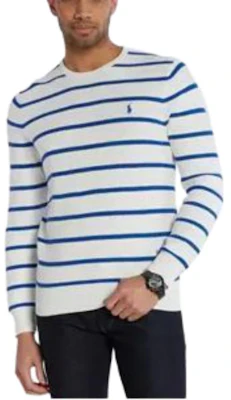 Polo Ralph Lauren 蓝色条纹长袖圆领毛衣 710934106-001 Shop Polo Ralph Lauren 蓝色条纹长袖圆领毛衣 710934106-001