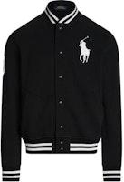Polo Ralph Lauren Striped Logo Baseball Collar Jacket Black Long Sleeve. 710951717-001 Polo Ralph Lauren Striped Logo Baseball Collar Jacket Black Long Sleeve. 710951717-001