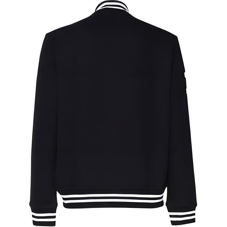 Lookbook Polo Ralph Lauren 條紋標誌黑色長袖棒球領夾克 710951717-001