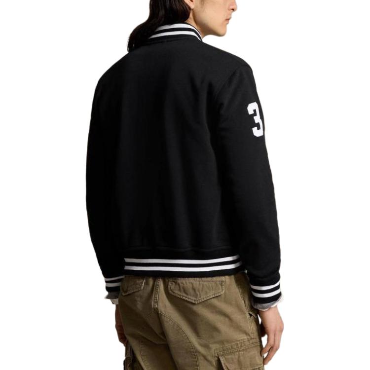 Purchase Polo Ralph Lauren 條紋標誌黑色長袖棒球領夾克 710951717-001