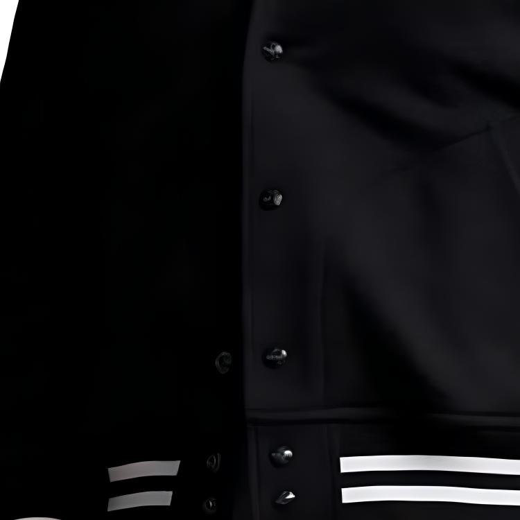 Sizing Polo Ralph Lauren 條紋標誌黑色長袖棒球領夾克 710951717-001