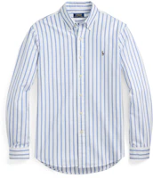 Polo Ralph Lauren Striped Single-Breasted Long Sleeve Shirt Blue 710973730001 Polo Ralph Lauren Striped Single-Breasted Long Sleeve Shirt Blue 710973730001