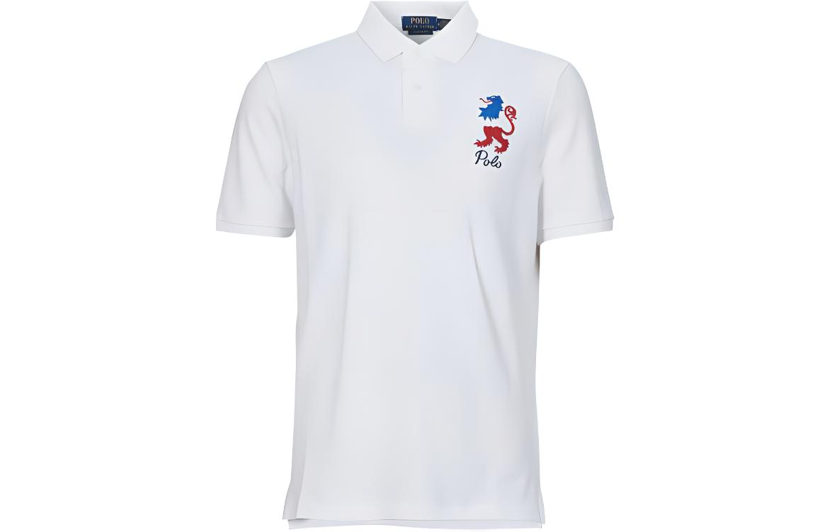 Polo Ralph Lauren  White Embroidered Logo Relaxed Fit Short Sleeve Polo Shirt 710934772-001