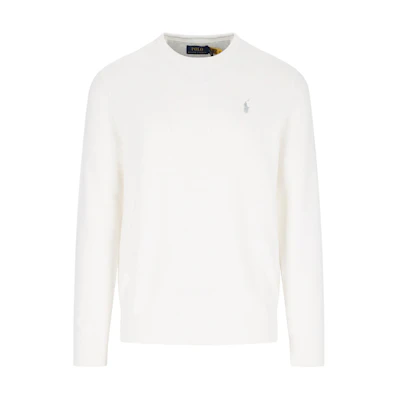 Polo Ralph Lauren White Logo Crewneck Long Sleeve T-Shirt. 710918163-504