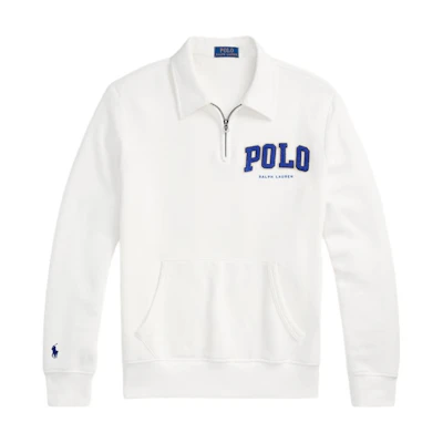 Polo Ralph Lauren White Logo Velour Pullover Sweatshirt. MNPOKNI16824158-100