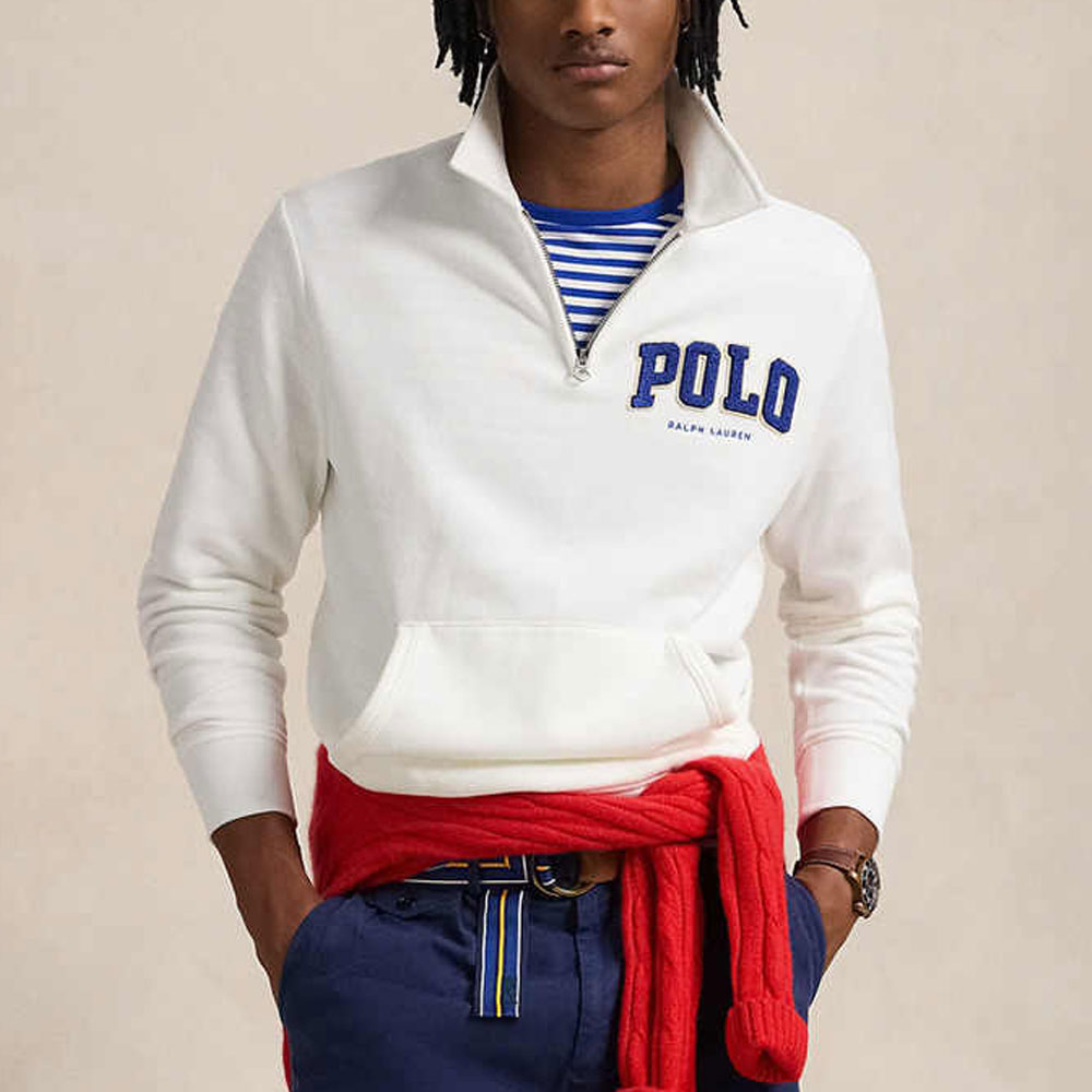 Polo Ralph Lauren  White Logo Velour Pullover Sweatshirt. MNPOKNI16824158-100 圖 4