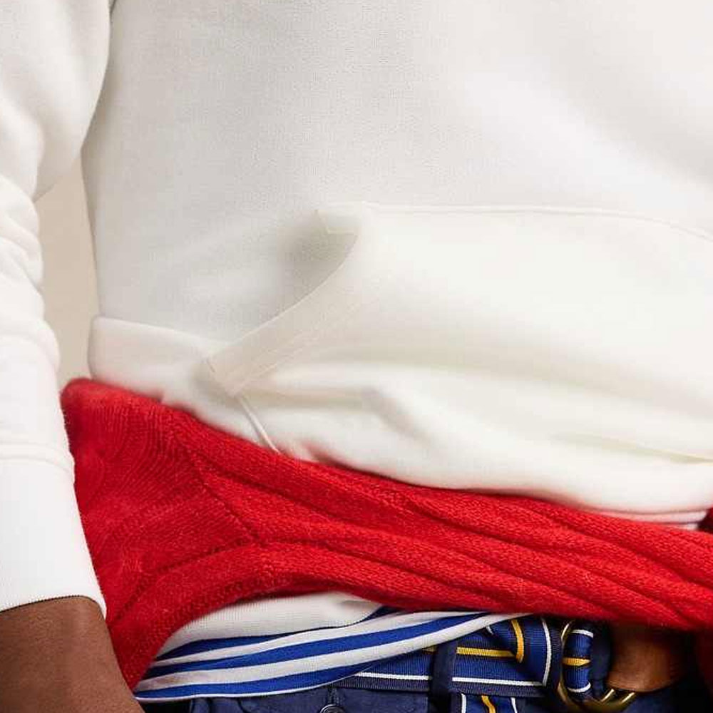 Polo Ralph Lauren  White Logo Velour Pullover Sweatshirt. MNPOKNI16824158-100 圖 6