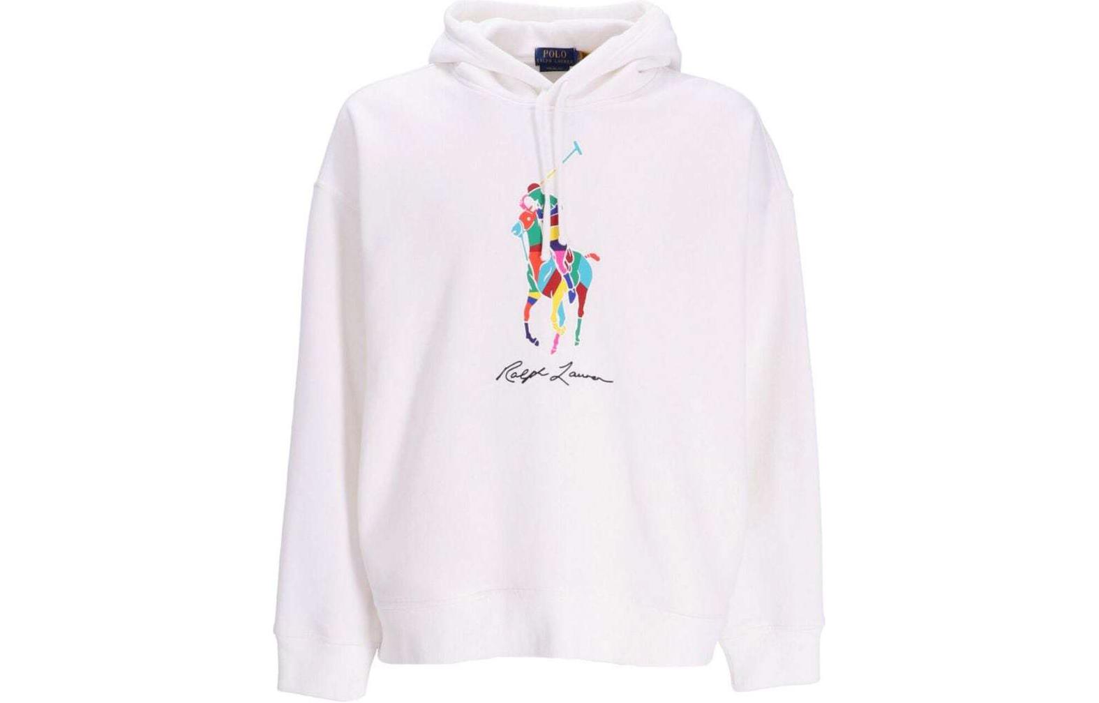 Polo Ralph Lauren  White Loose-Fit Hoodie with Letter Print. 710926613-001 圖 2