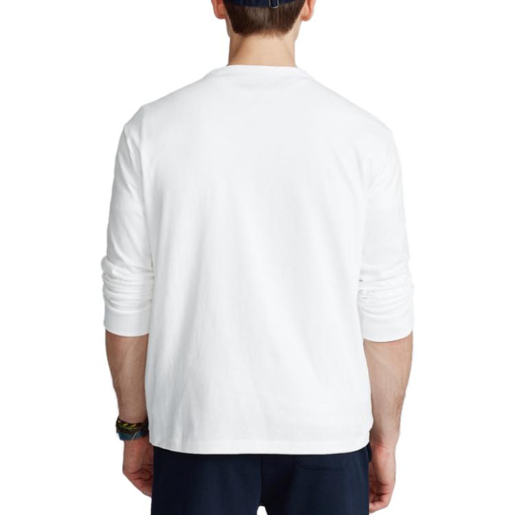 Shop Polo Ralph Lauren Camiseta Casual Blanca de Manga Larga y Cuello Redondo. MNPOTSH16820170-100