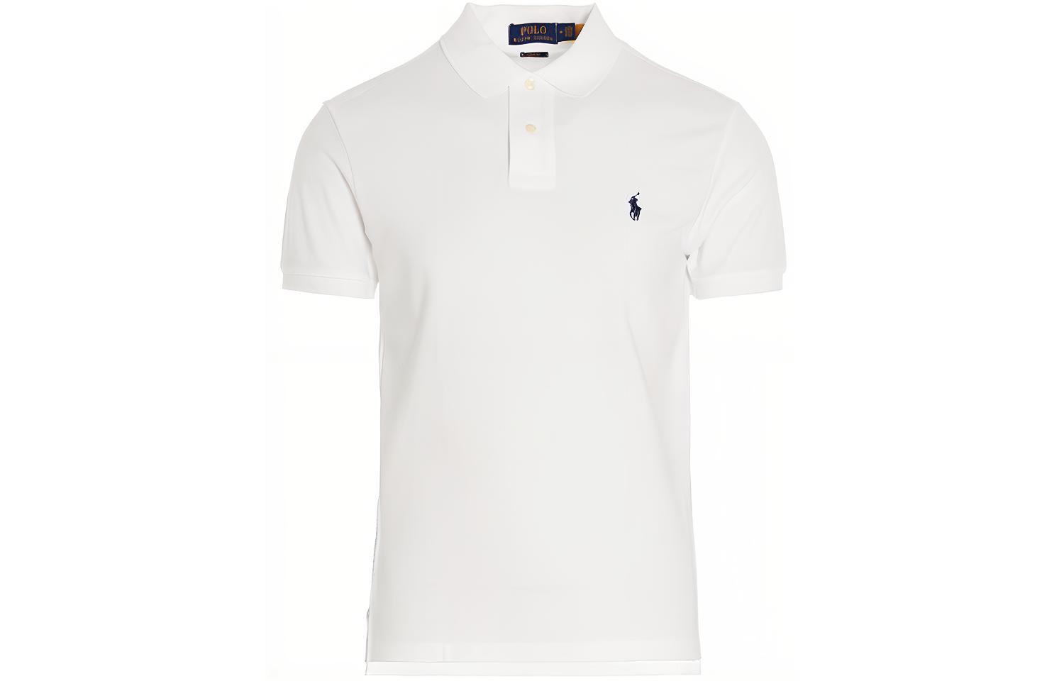 Polo Ralph Lauren  White Short-Sleeve Polo Shirt with Embroidered Logo. 548797-001