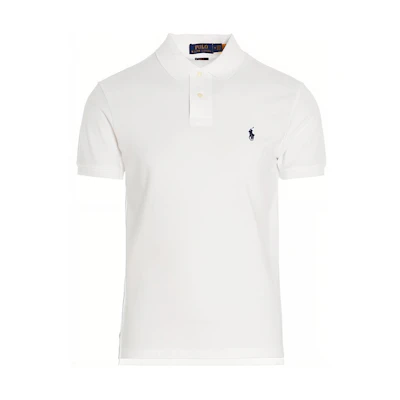 Polo Ralph Lauren White Short-Sleeve Polo Shirt with Embroidered Logo. 548797-001