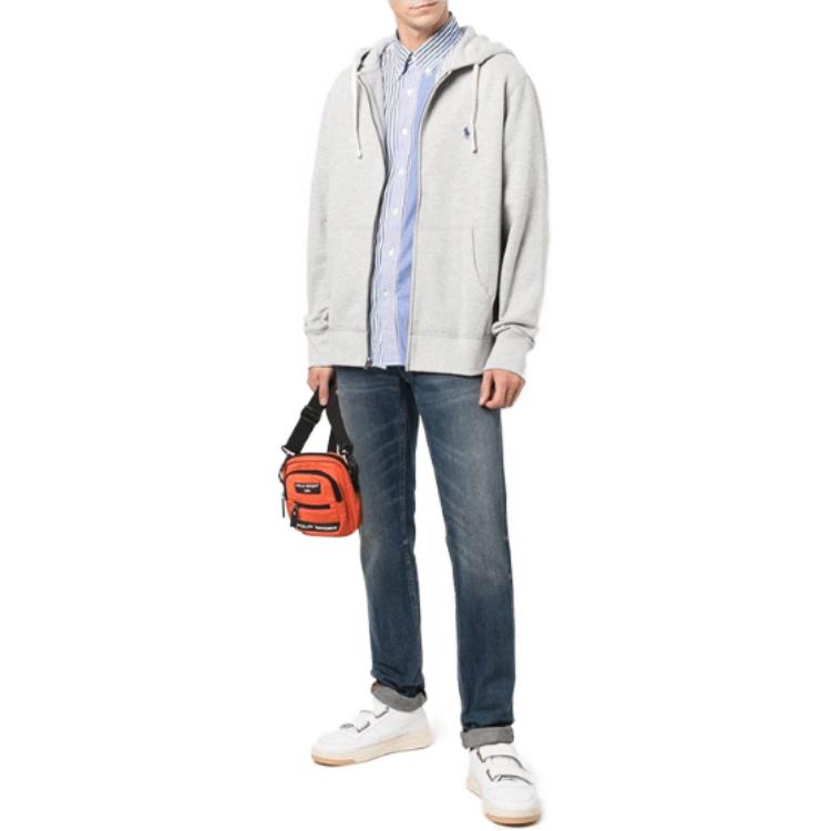 Shop Polo Ralph Lauren 灰色拉链连帽衫. 710813297-002