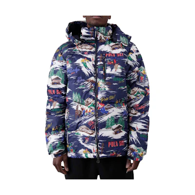Polo Ralph Lauren All-Over Print Down Jacket with Removable Hood - Multicolor. 710919262-001
