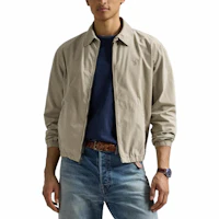 Shop Polo Ralph Lauren Bayport橄欖色純色長袖外套 礦物染色。 710961831-003