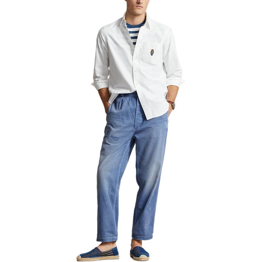 Polo Ralph Lauren Bear Embroidered Long Sleeve Shirt SS24  White. MNPOWOV16823488-100 圖 3