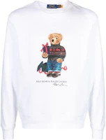 Order Polo Ralph Lauren Bear Graphic Crewneck Sweatshirt Long Sleeve White 710853308-028
