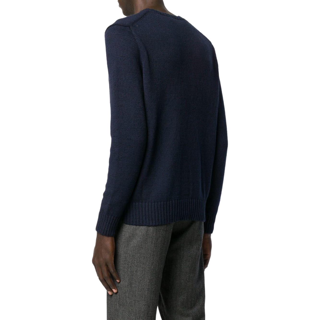 Polo Ralph Lauren Bear Graphic Navy Blue Knit Sweater  Long Sleeve Crewneck 710759496-001 圖 4