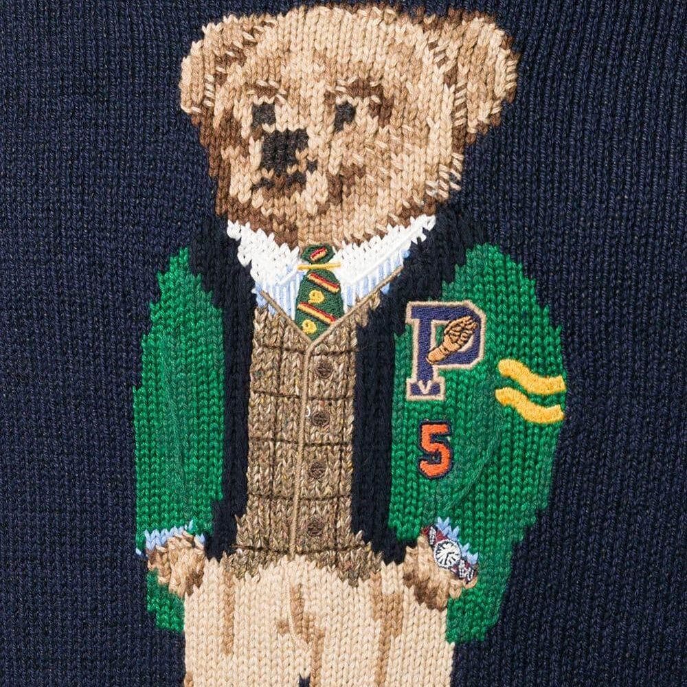Polo Ralph Lauren Bear Graphic Navy Blue Knit Sweater  Long Sleeve Crewneck 710759496-001 圖 6