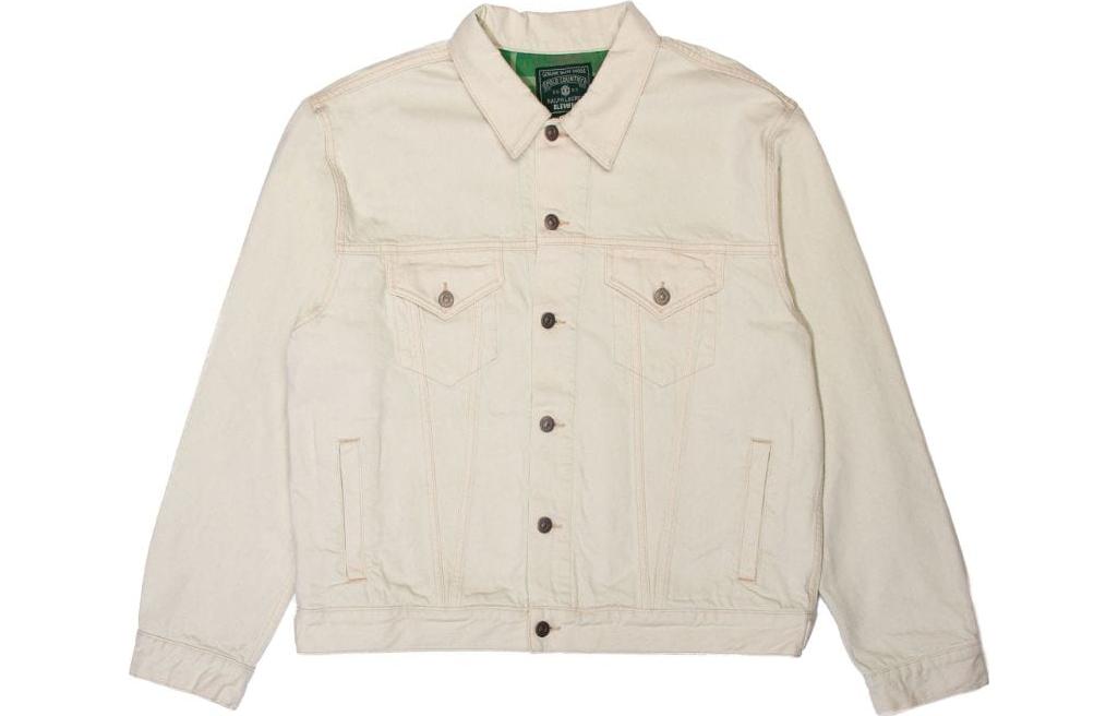 Polo Ralph Lauren Beige  Denim Jacket with Solid Logo Patch Long Sleeve 710917153-001