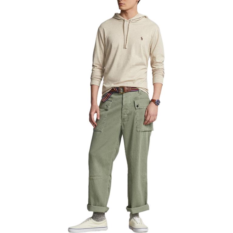 Lookbook Polo Ralph Lauren 米色刺绣标志连帽衫 710973743-004