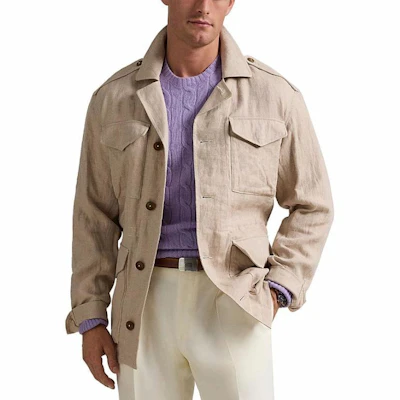 Polo Ralph Lauren 男士米色單排扣長袖外套 710956071-001 Lookbook Polo Ralph Lauren 男士米色單排扣長袖外套 710956071-001