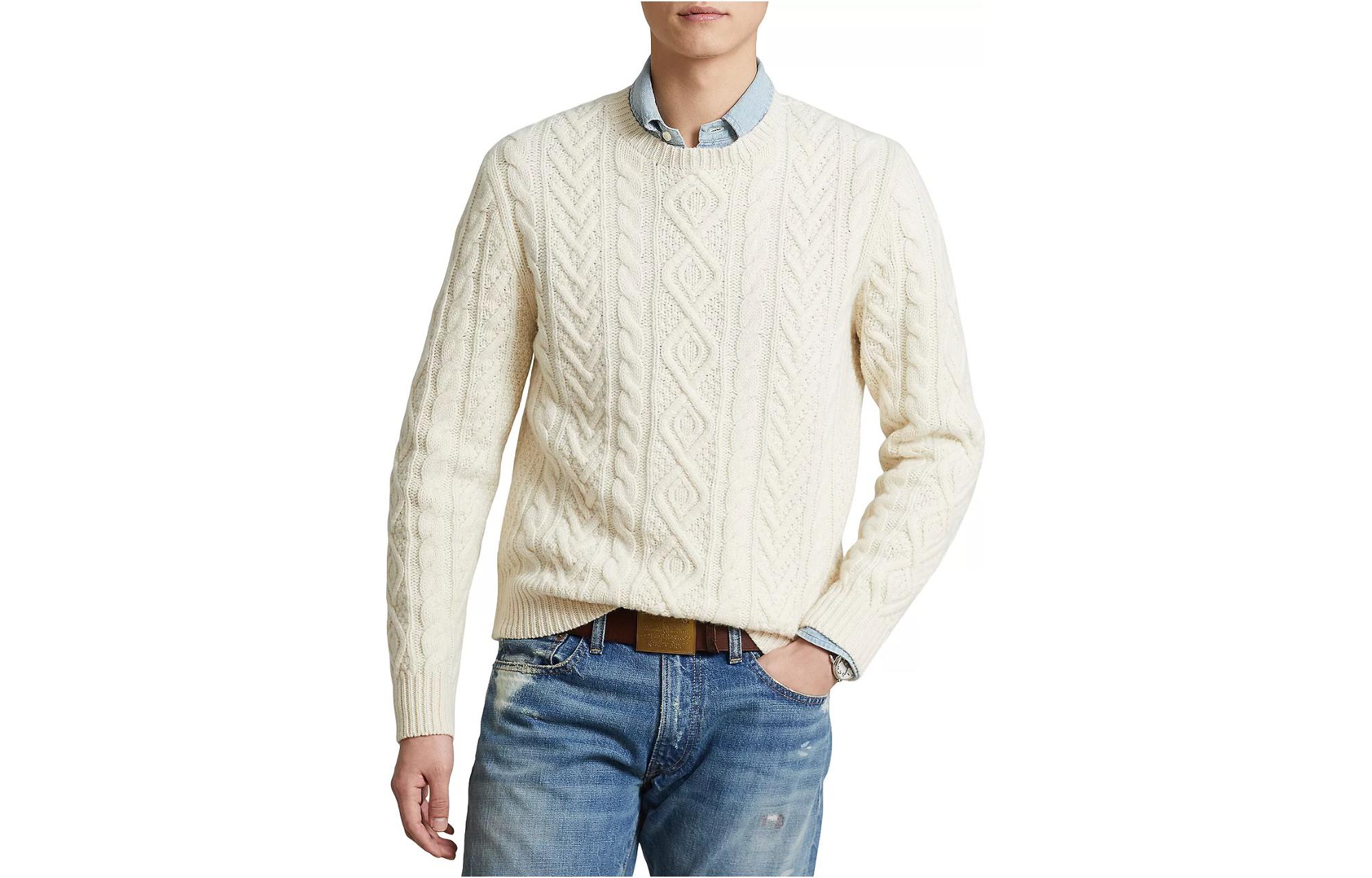 Polo Ralph Lauren Beige Solid Crewneck Pullover Sweater  Long Sleeve. 710876857-001 圖 2