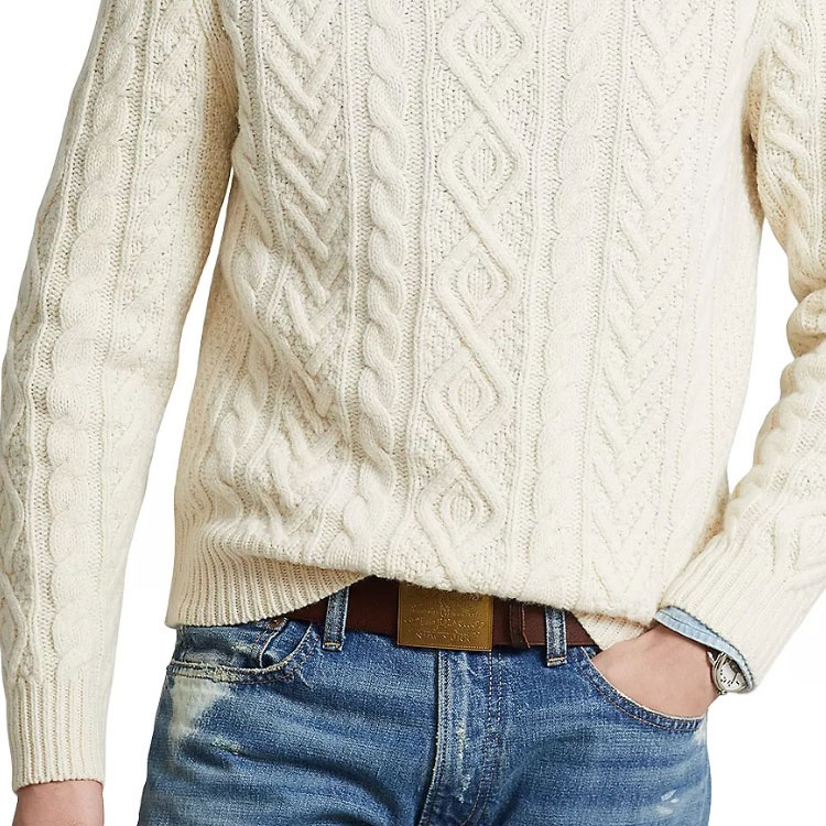 Polo Ralph Lauren Beige Solid Crewneck Pullover Sweater  Long Sleeve. 710876857-001 圖 6