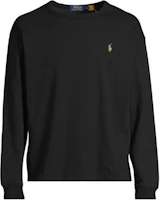 Polo Ralph Lauren Black Crewneck Sweatshirt with Colorful Pony Embroidery 710926612-002 Polo Ralph Lauren Black Crewneck Sweatshirt with Colorful Pony Embroidery 710926612-002
