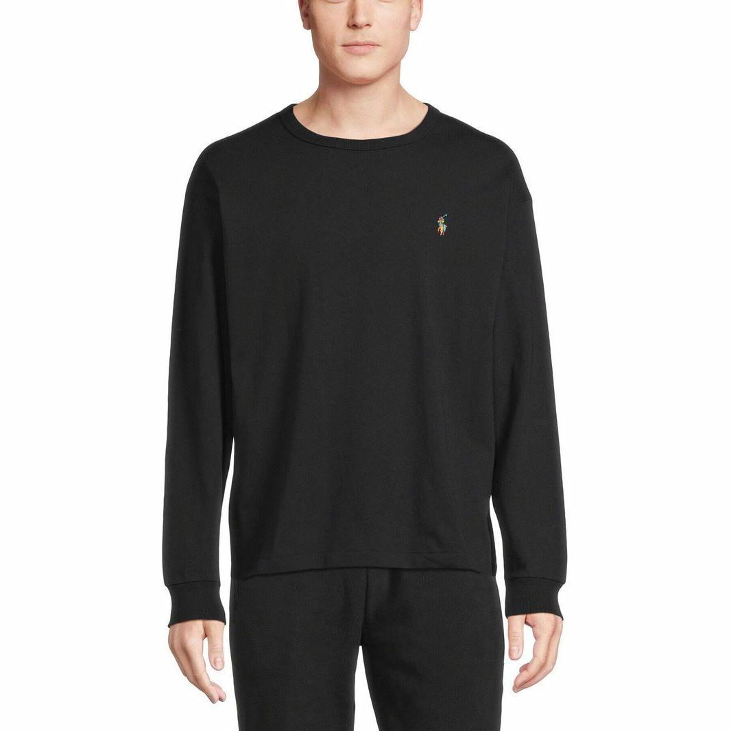 Shop Polo Ralph Lauren Crewneck Hitam dengan Bordir Pony Warna-Warni 710926612-002