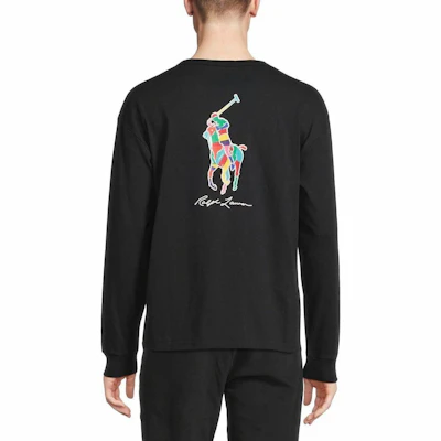 Polo Ralph Lauren Crewneck Hitam dengan Bordir Pony Warna-Warni 710926612-002 Details for Polo Ralph Lauren Crewneck Hitam dengan Bordir Pony Warna-Warni 710926612-002