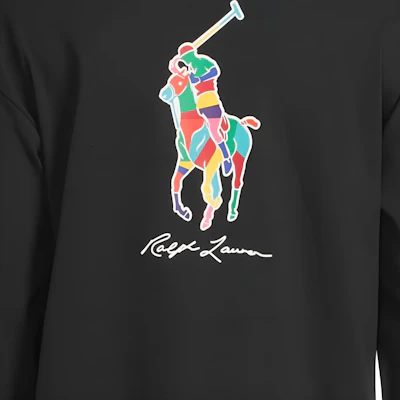 Polo Ralph Lauren Crewneck Hitam dengan Bordir Pony Warna-Warni 710926612-002 Cheap Polo Ralph Lauren Crewneck Hitam dengan Bordir Pony Warna-Warni 710926612-002
