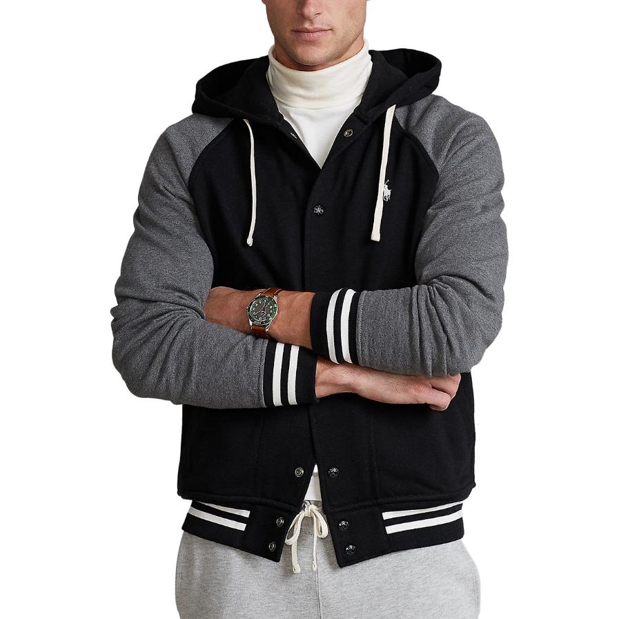 Polo Ralph Lauren Black Fleece Logo Embroidered Hoodie Jacket 710850315-001 圖 5