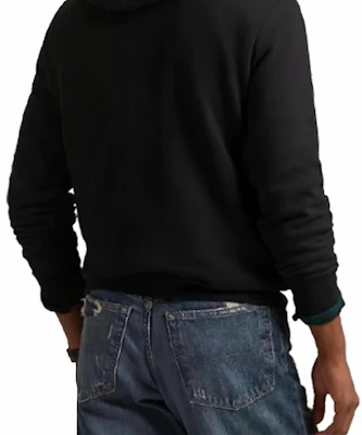 Polo Ralph Lauren 黑色连帽卫衣带标志 710952241-001 Cheap Polo Ralph Lauren 黑色连帽卫衣带标志 710952241-001
