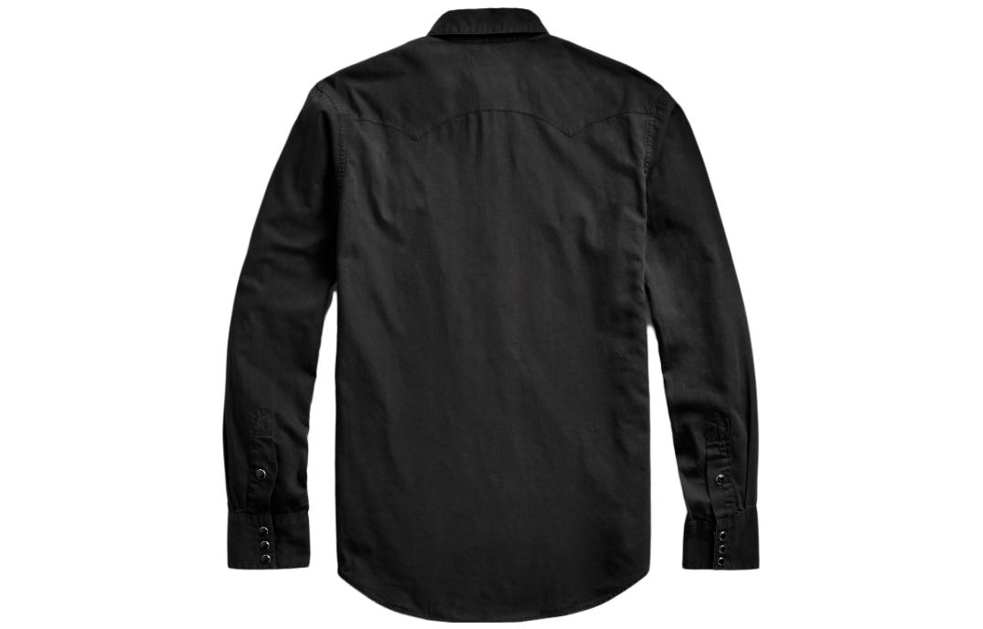 Polo Ralph Lauren Black Solid Double Pocket Button-Up Long Sleeve Shirt Mens MNRRWOV16820053-001 圖 3