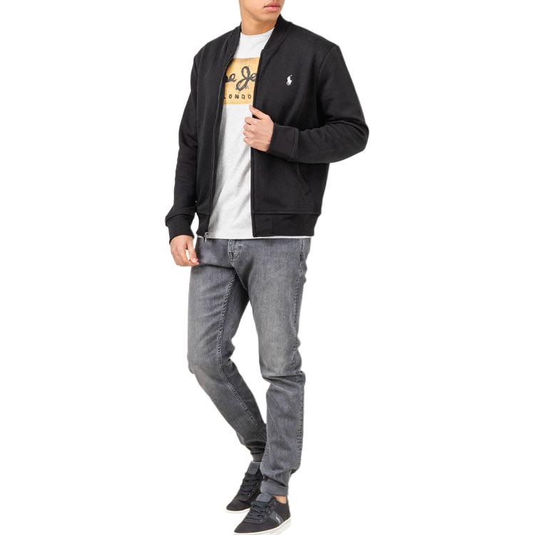 Purchase Polo Ralph Lauren Jaket Kasual Hitam Logo Bordir dengan Resleting. 710652945-001