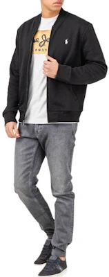 Polo Ralph Lauren Jaket Kasual Hitam Logo Bordir dengan Resleting. 710652945-001 Purchase Polo Ralph Lauren Jaket Kasual Hitam Logo Bordir dengan Resleting. 710652945-001