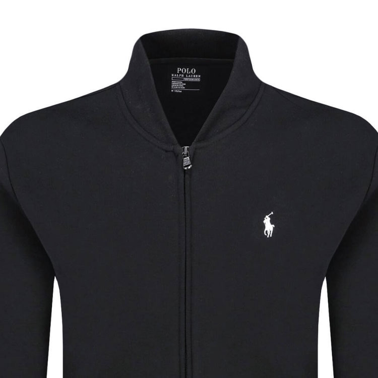 Details for Polo Ralph Lauren Jaket Kasual Hitam Logo Bordir dengan Resleting. 710652945-001