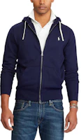 Polo Ralph Lauren Blue Hoodie Jacket with Logo Embroidery and Zip Closure 710625887-024 Polo Ralph Lauren Blue Hoodie Jacket with Logo Embroidery and Zip Closure 710625887-024