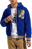 Polo Ralph Lauren Blue Velvet Tiger Letter Embroidered Baseball Jacket 710775932-001 Polo Ralph Lauren Blue Velvet Tiger Letter Embroidered Baseball Jacket 710775932-001