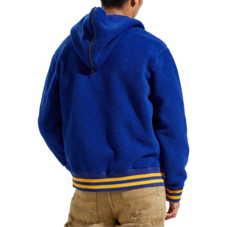 Lookbook Polo Ralph Lauren Jaket Besbol Beludru Biru Harimau Sulam Huruf 710775932-001